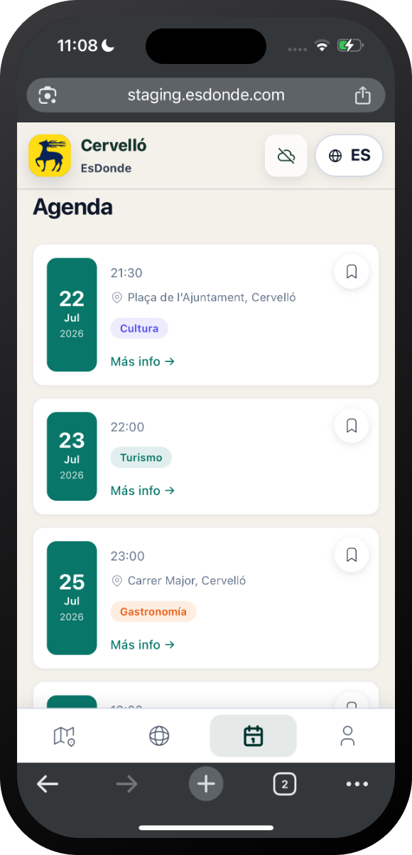 Agenda de eventos de Esdonde