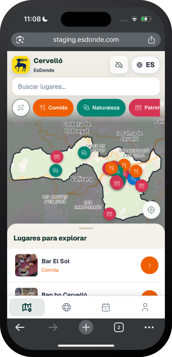 Mapa interactivo de Esdonde