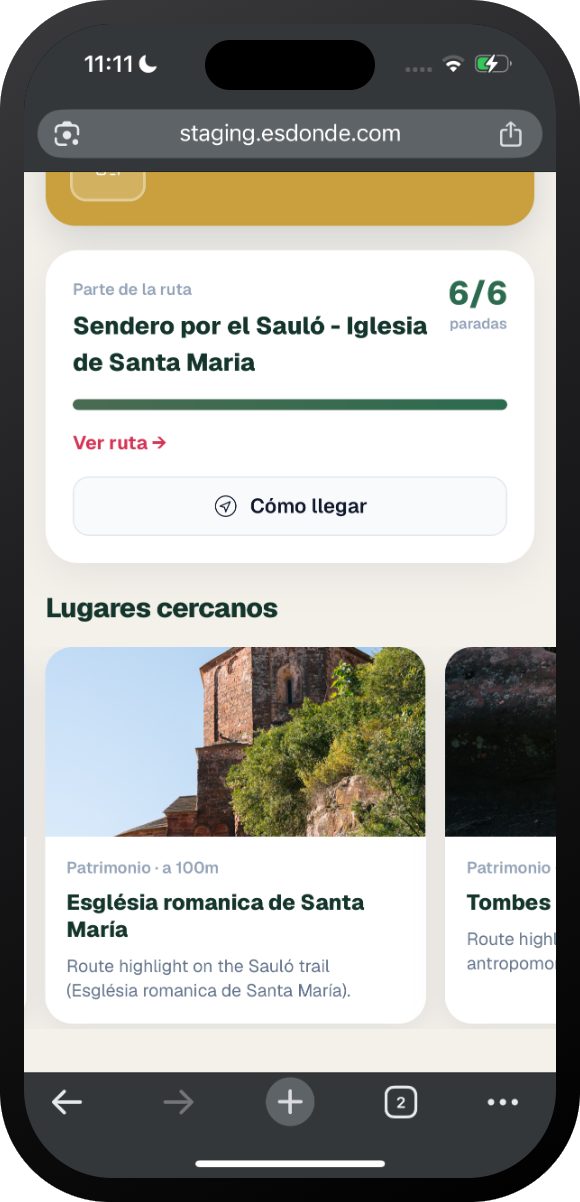 Audioguía y curiosidades de un lugar en Esdonde